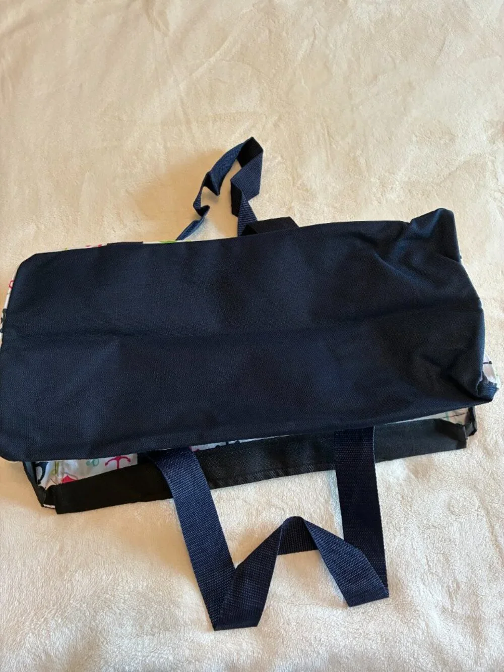 Thirty-One Medium Utility Tote + Top-A-Tote NWT First Mate Anchor Print Retired - Picture 8 of 10